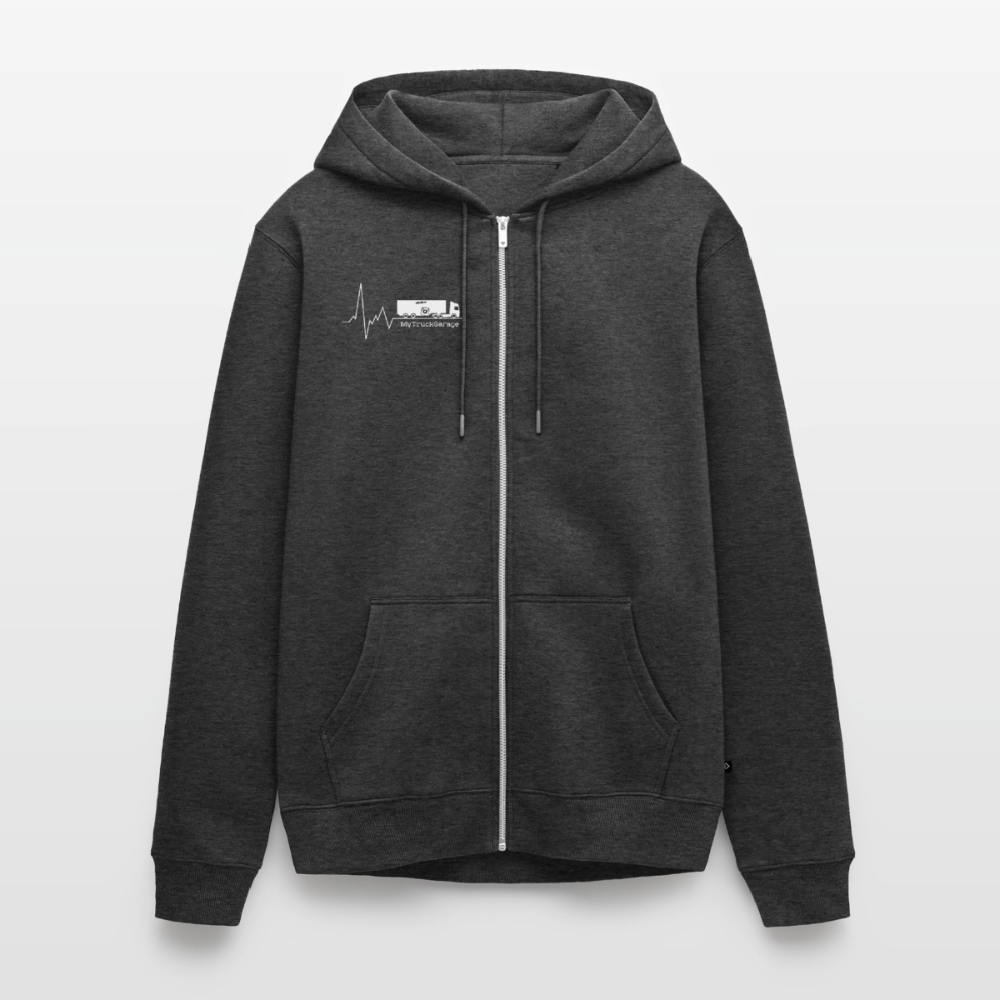MyTruckGarage Premium Kapuzenjacke – Herren Hoodie - Anthrazit meliert
