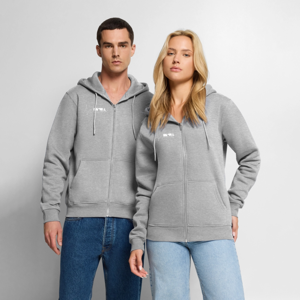 MyTruckGarage Premium Kapuzenjacke – Herren Hoodie - Grau meliert