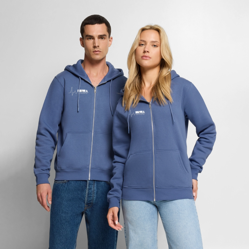 MyTruckGarage Premium Kapuzenjacke – Herren Hoodie - Taubenblau
