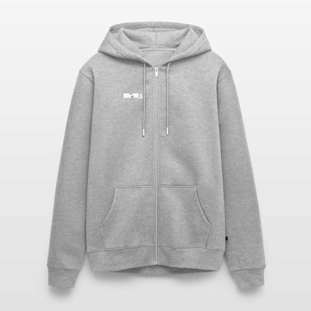 MyTruckGarage Premium Kapuzenjacke – Herren Hoodie - Grau meliert