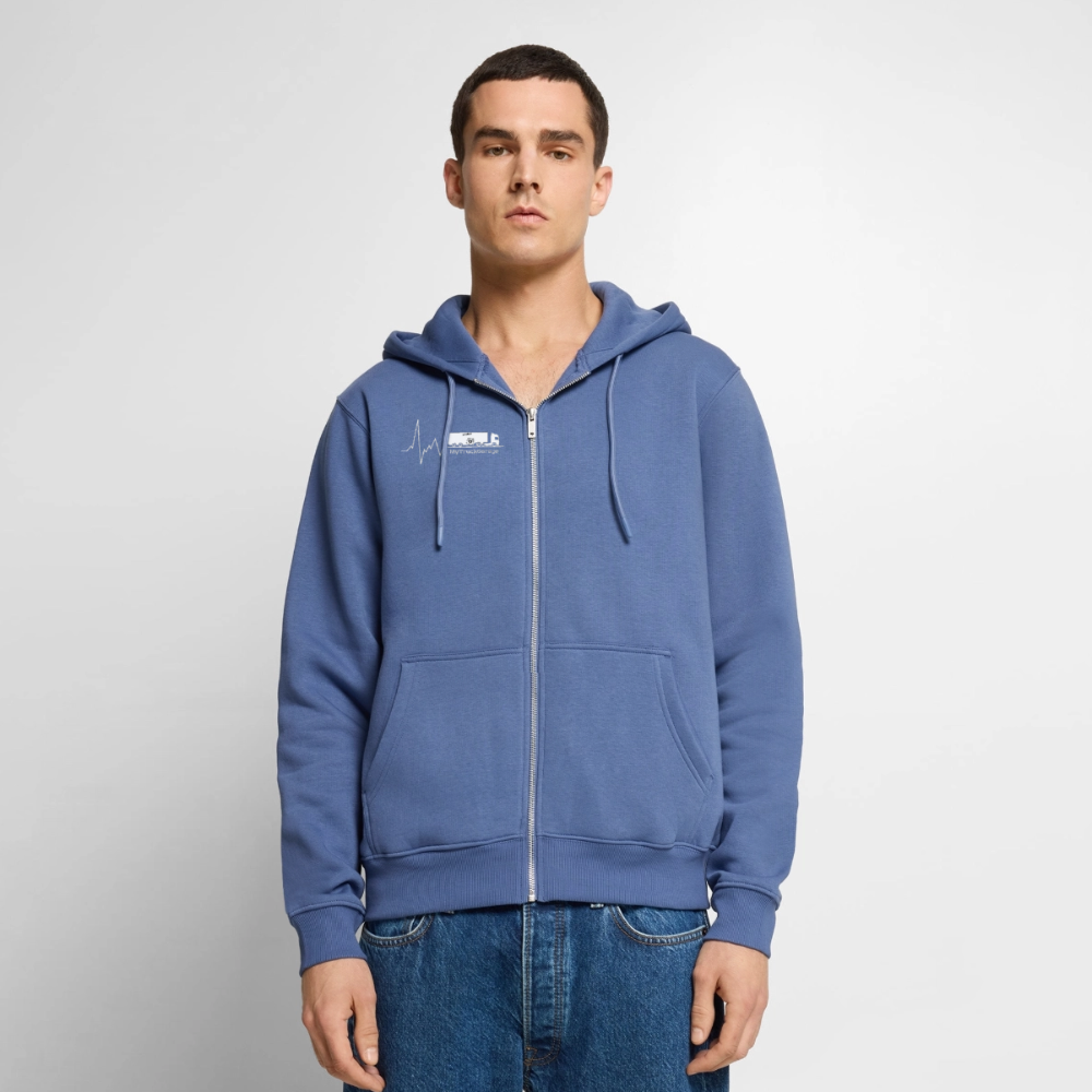 MyTruckGarage Premium Kapuzenjacke – Herren Hoodie - Taubenblau