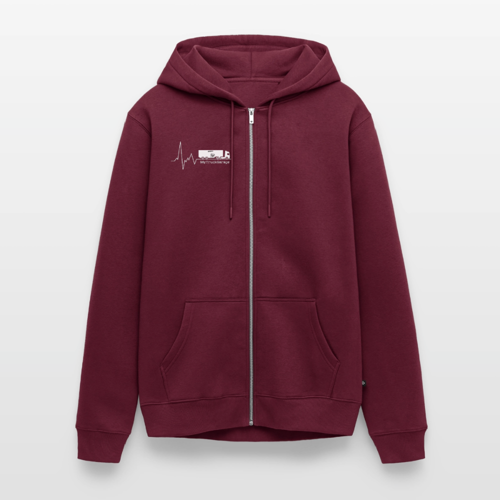 MyTruckGarage Premium Kapuzenjacke – Herren Hoodie - Burgunderrot