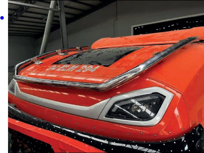 Lampenbügel lang für DAF XG Edelstahl (niedrige Kabine)