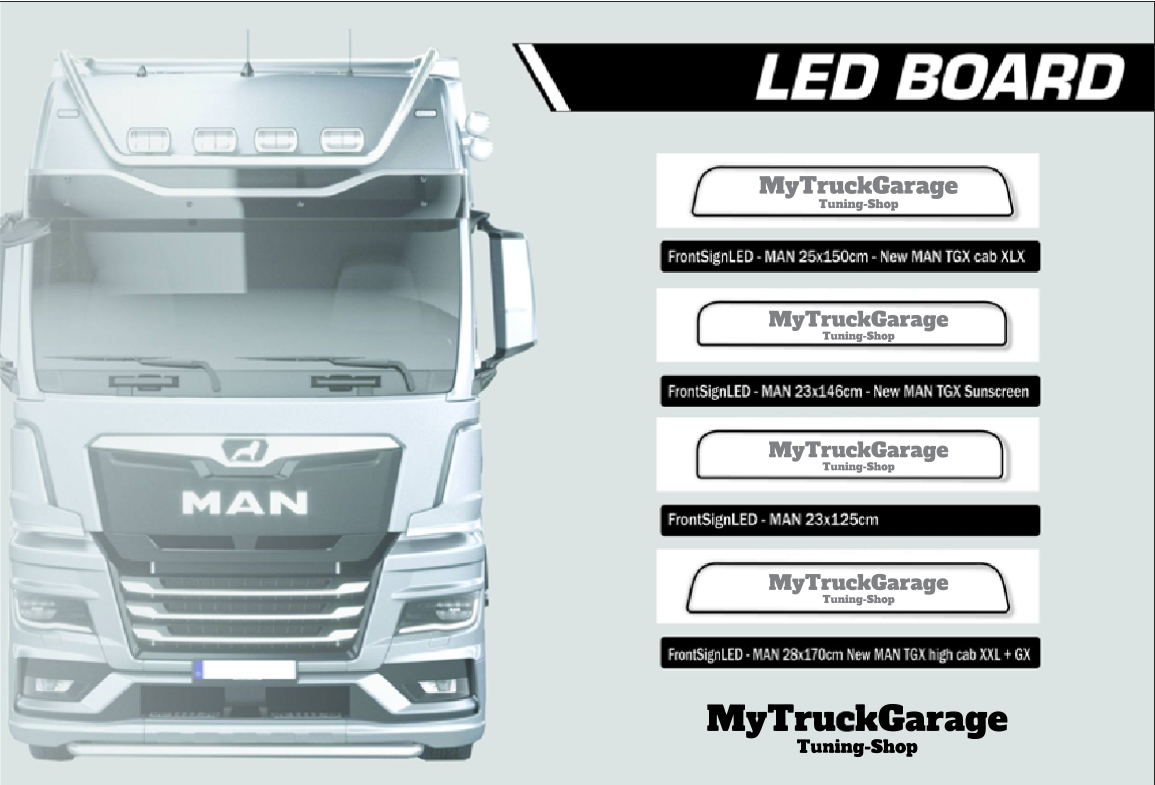 Flat roof sign for all trucks