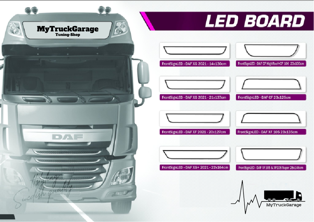 Flat roof sign for all trucks