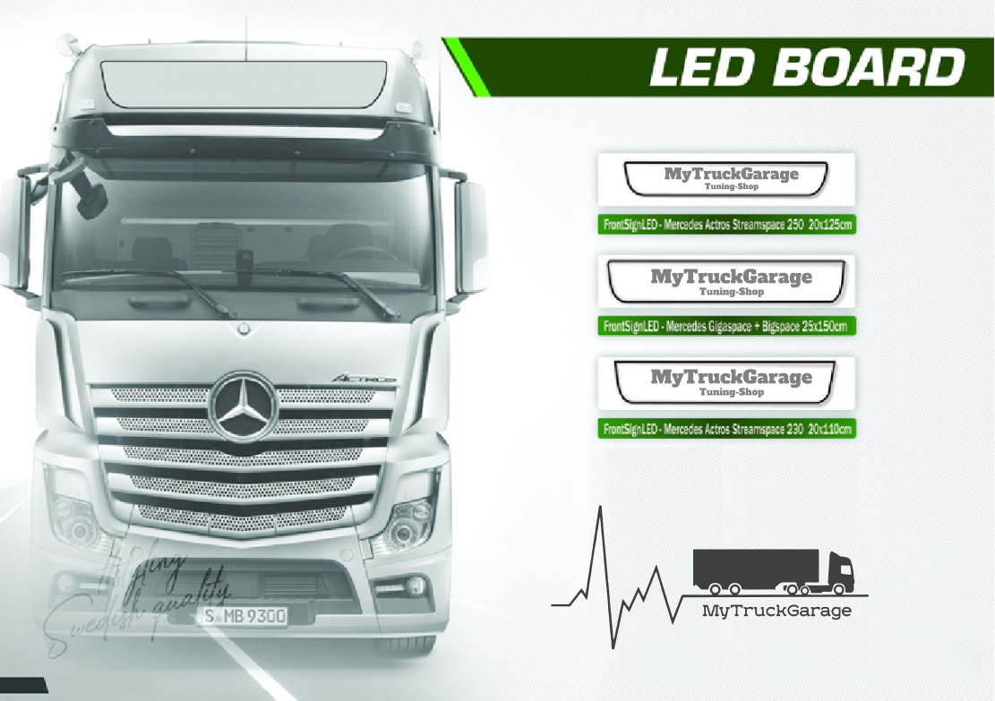 Flat roof sign for all trucks