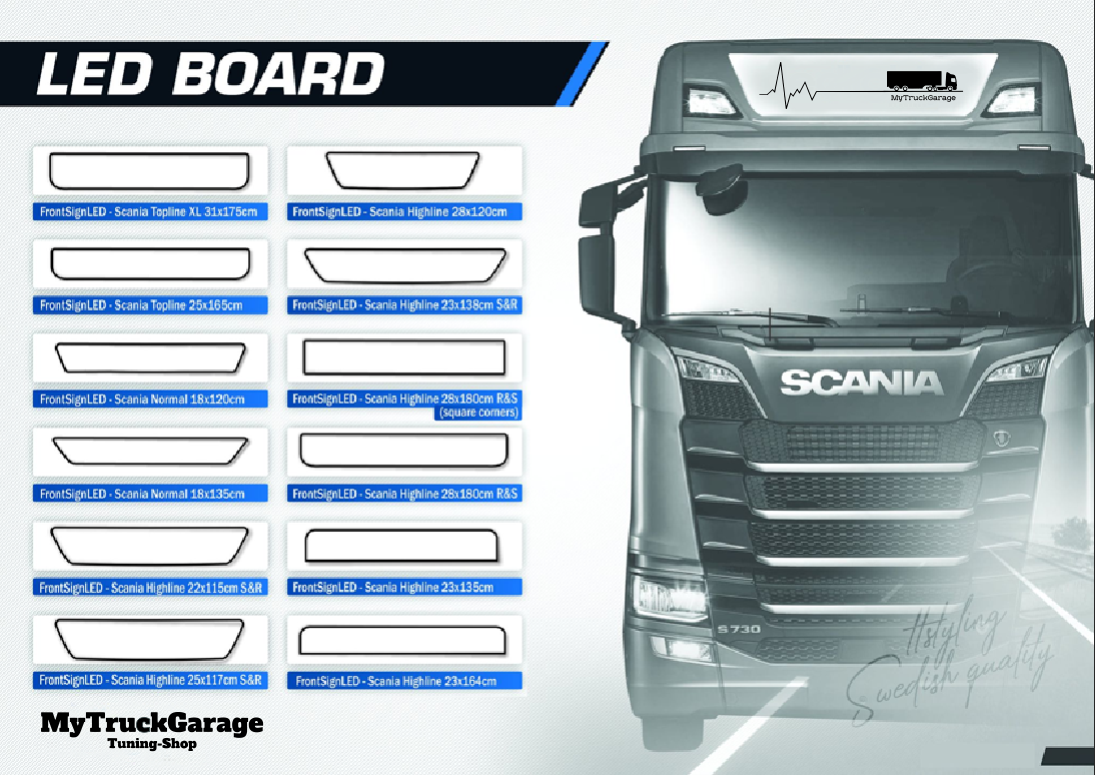 Flat roof sign for all trucks