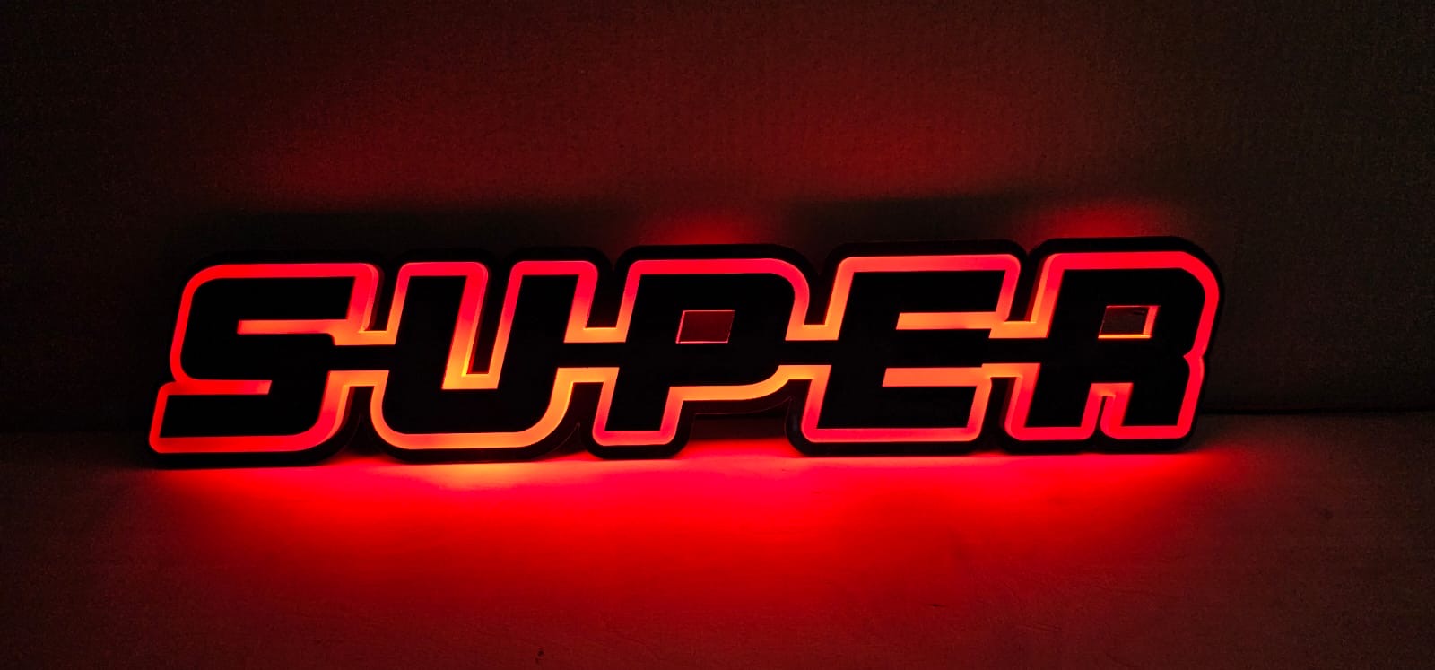 Scania sign "Super" (orange, white, red)