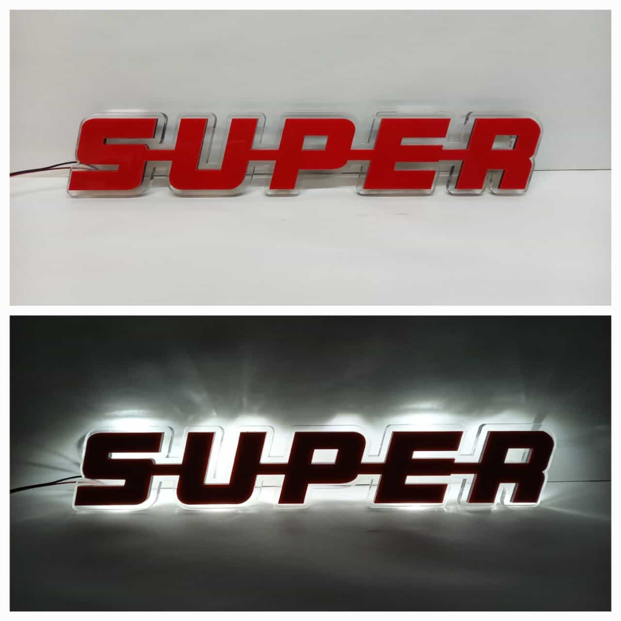 Scania sign "Super" (orange, white, red)
