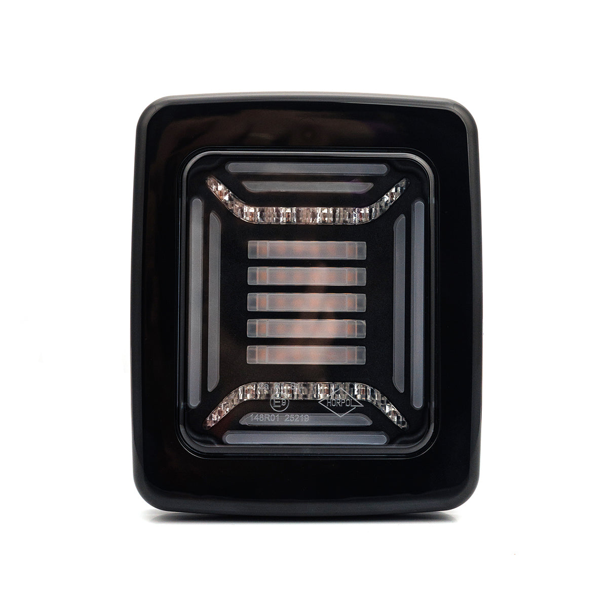 HORPOL LED Rückleuchte CUBE LZD 2877 mit schwarzem Rahmen – 12/24V Multifunktions-Heckleuchte