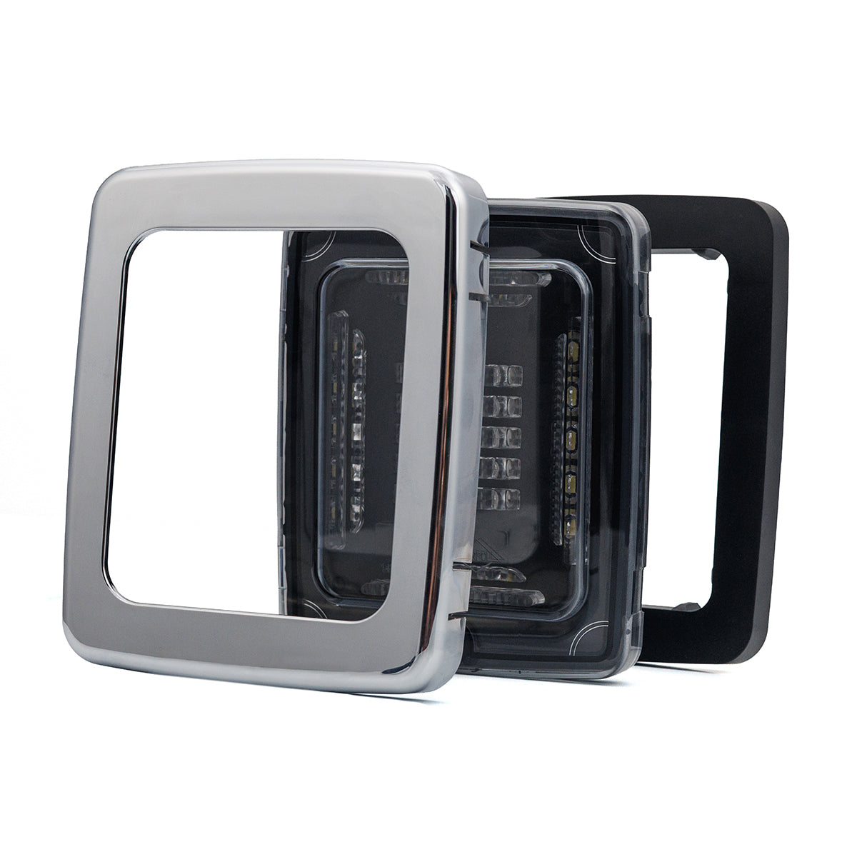 HORPOL LED Rückleuchte CUBE LZD 2879 mit metallisiertem Rahmen – 12/24V Rückfahr- & Nebelschlussleuchte IP68