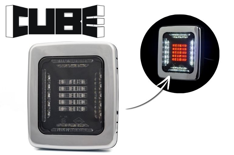 HORPOL LED Rückleuchte CUBE LZD 2879 mit metallisiertem Rahmen – 12/24V Rückfahr- & Nebelschlussleuchte IP68