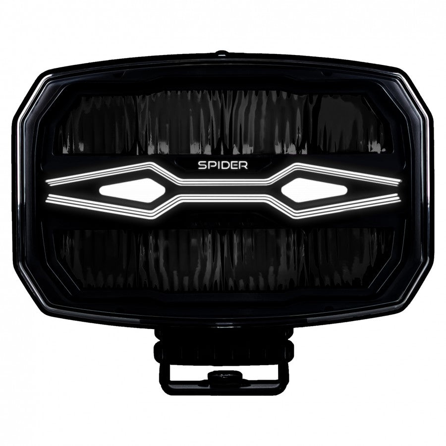 LED Zusatzscheinwerfer X‑SPIDER NINJA Oval 12–24 V – Fahr‑, Positions- & Stroboskoplicht (ECE)