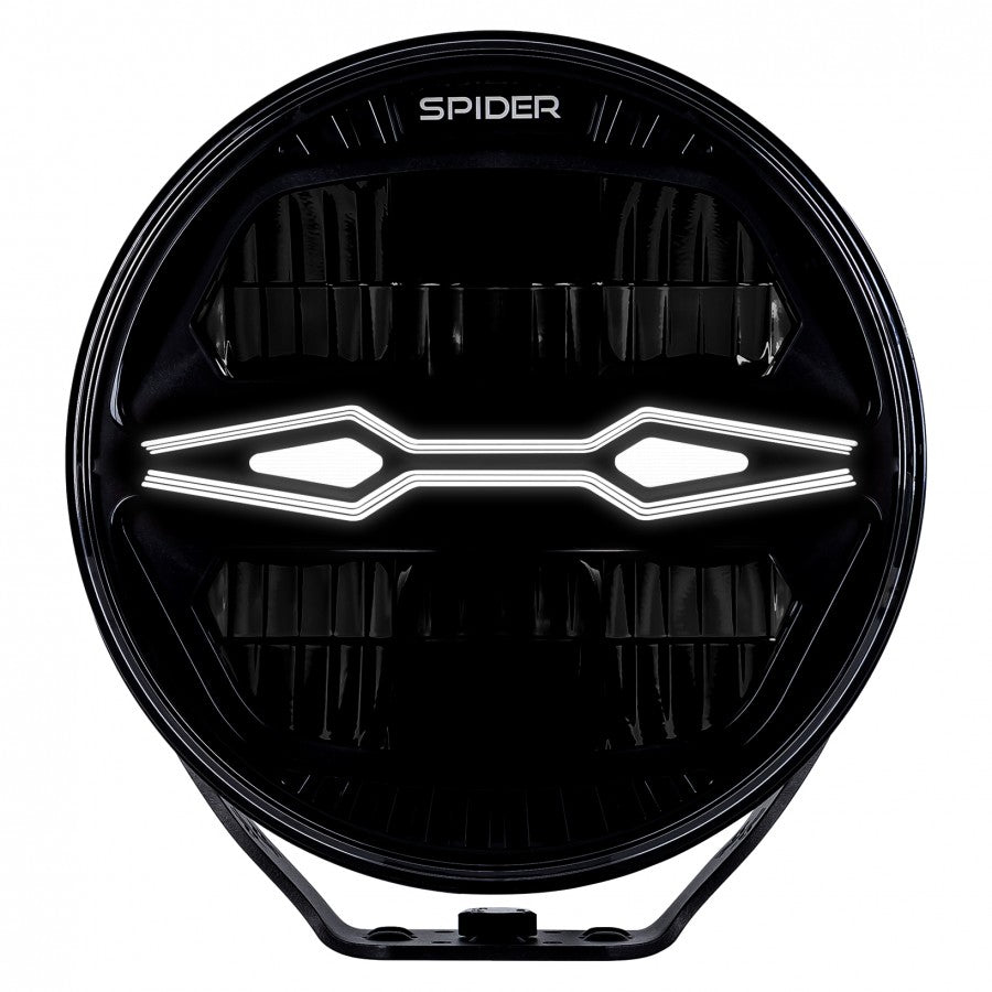 LED Zusatzscheinwerfer X‑SPIDER NINJA Round 12–24 V – 3‑in‑1 Fahr‑, Positions- & Stroboskoplicht (ECE)
