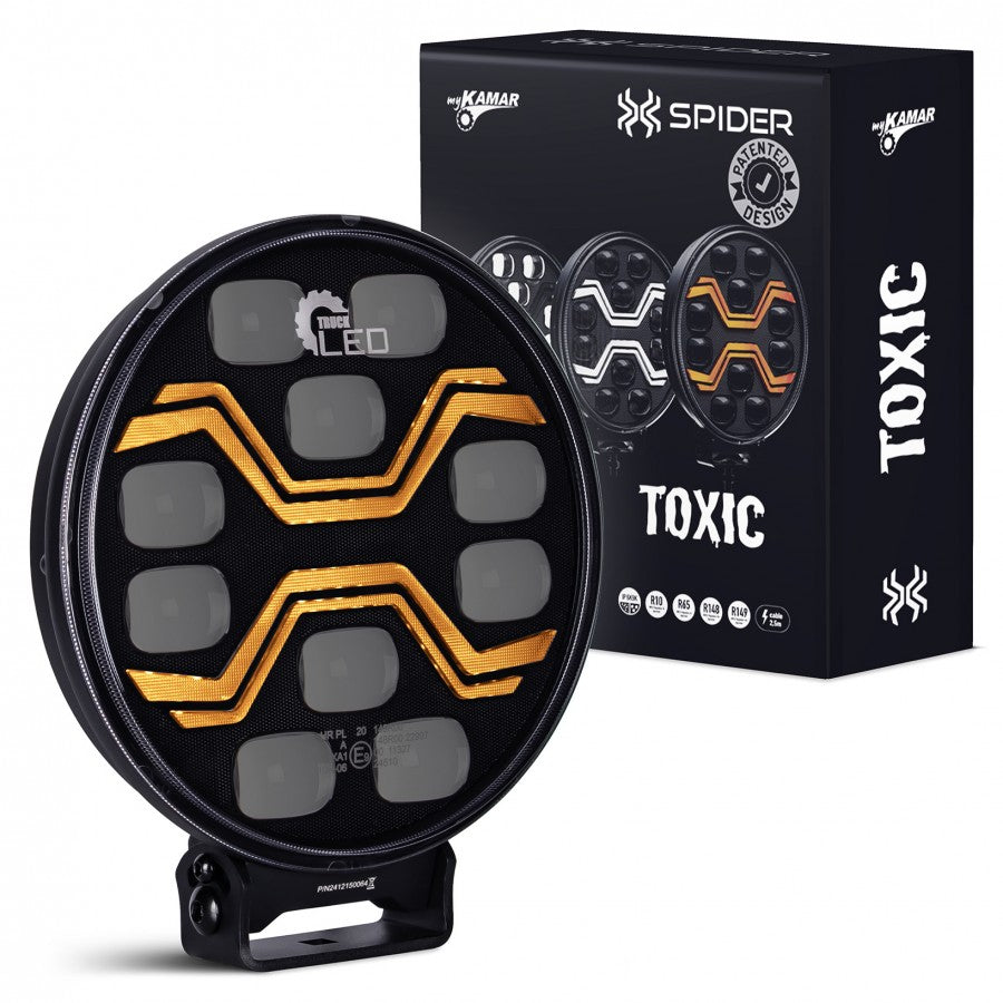 LED Zusatzscheinwerfer X‑SPIDER TOXIC 12–24 V – Fahrlicht, Positionslicht & Stroboskop (ECE geprüft)