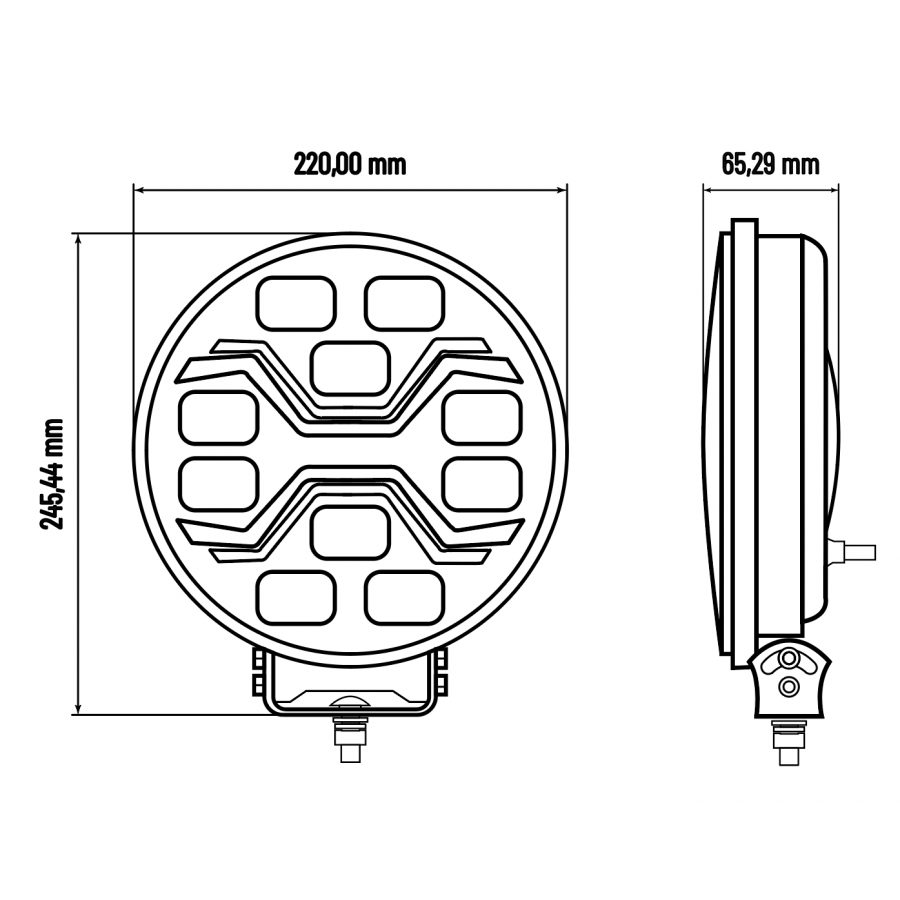 LED Zusatzscheinwerfer X‑SPIDER TOXIC 12–24 V – Fahrlicht, Positionslicht & Stroboskop (ECE geprüft)