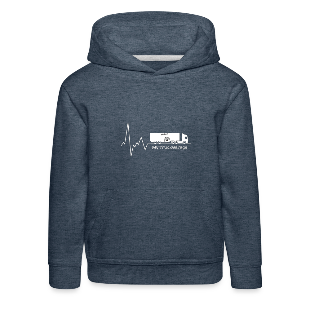 Kinder Premium Hoodie - Jeansblau