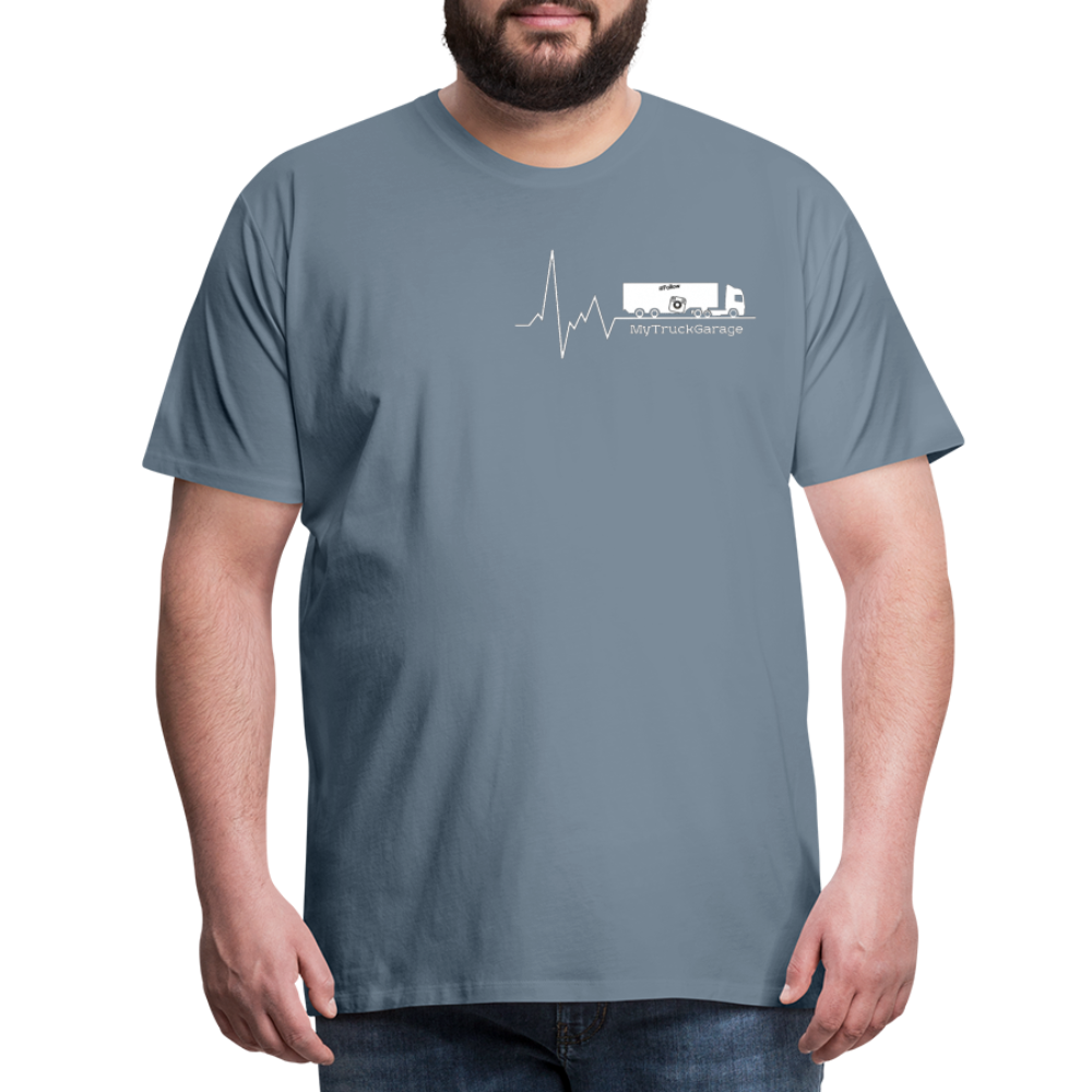 Männer Premium T-Shirt - Blaugrau