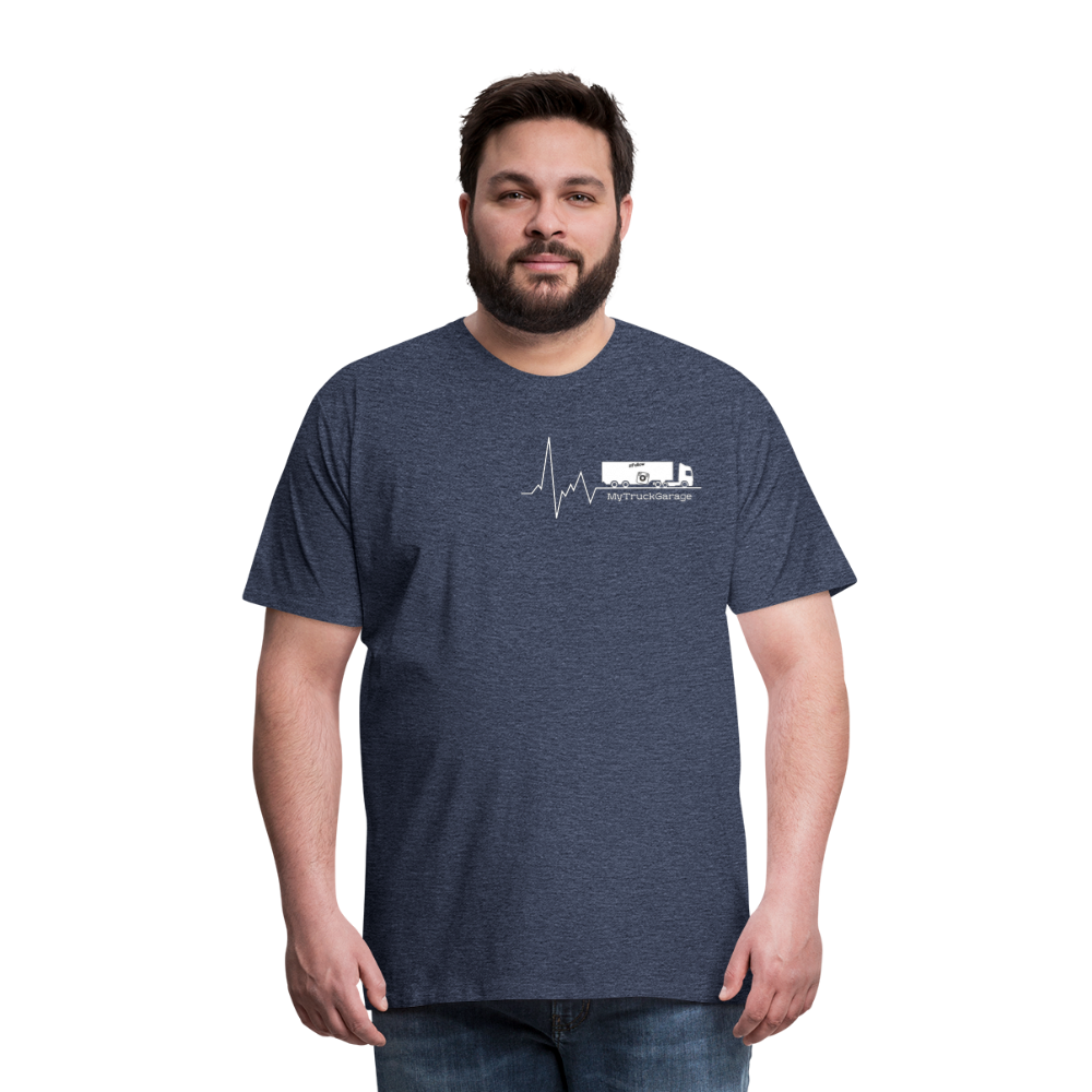 Männer Premium T-Shirt - Blau meliert