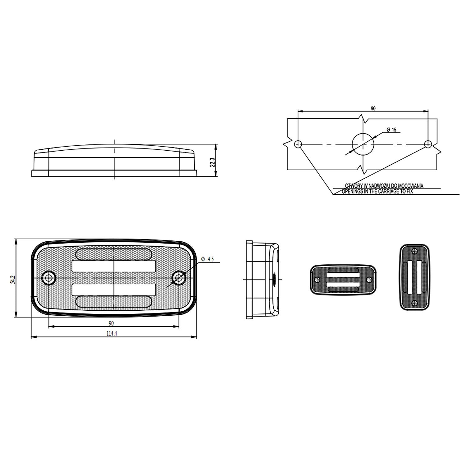 LED-Seitenmarkierungsleuchte w158