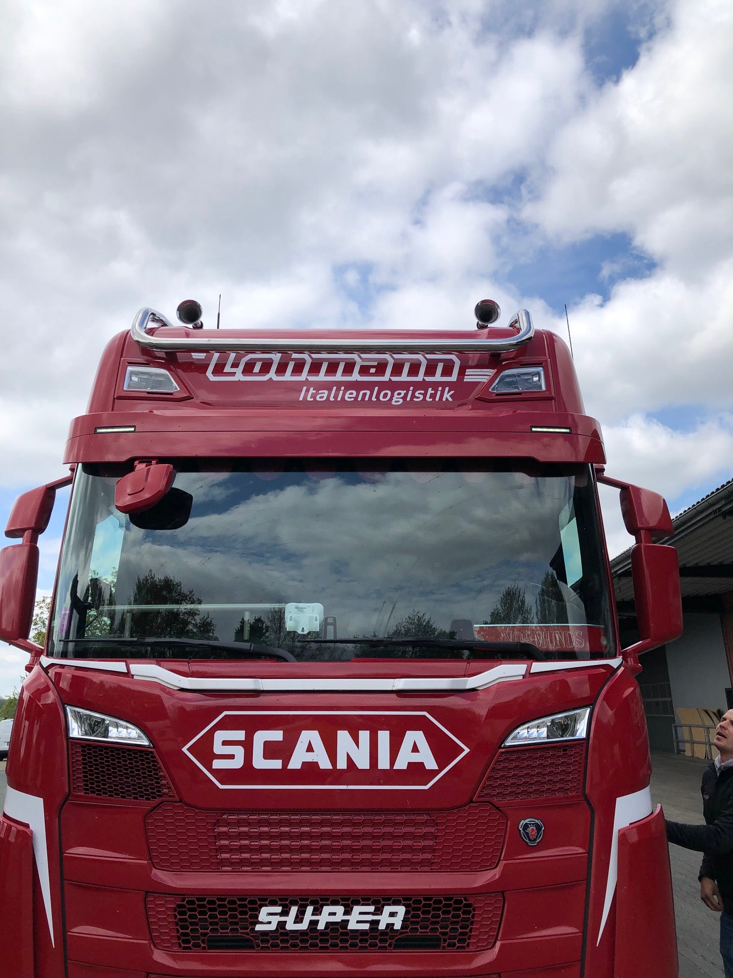 Scania NG lamp bracket stainless steel