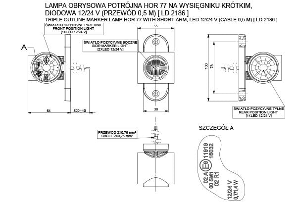 side marker light LD 2186