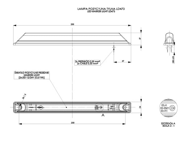 Lkw Seitenmarkierungsleuchte LED von Horpol LD 473