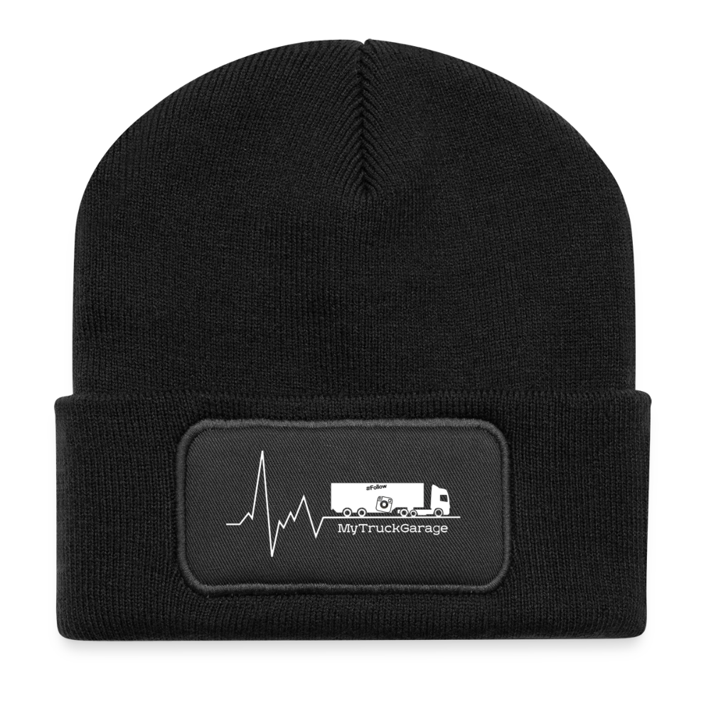 Wintermütze für Trucker & Outdoor - MyTruckGarage Beanie - Schwarz