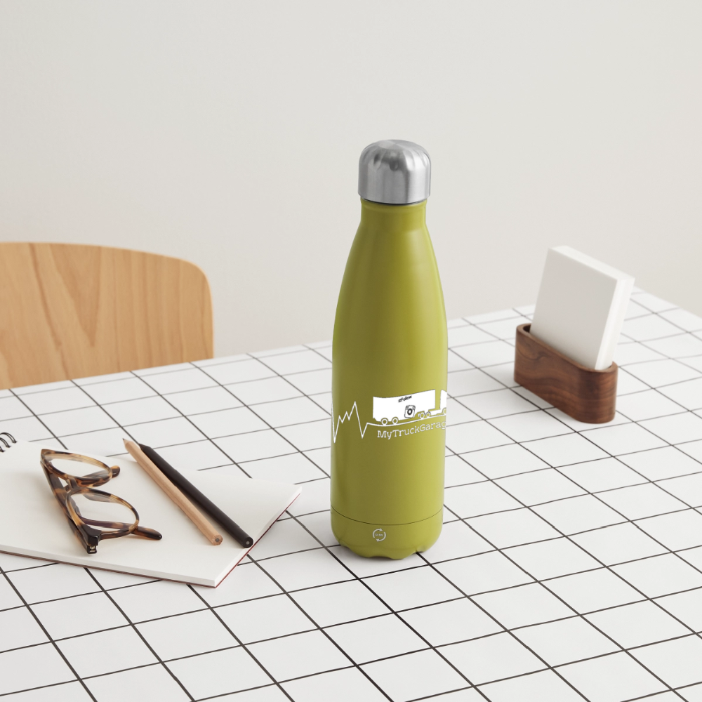 MyTruckGarage Isolierflasche 500ml – Thermosflasche für unterwegs - Olivgrün 