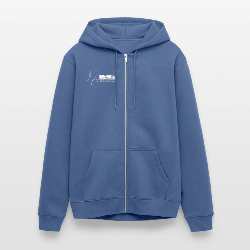 MyTruckGarage Premium Kapuzenjacke – Herren Hoodie - Taubenblau