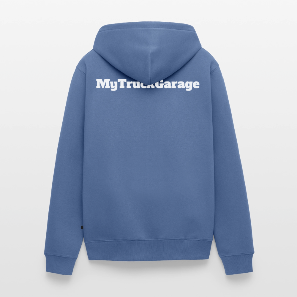 MyTruckGarage Premium Kapuzenjacke – Herren Hoodie - Taubenblau