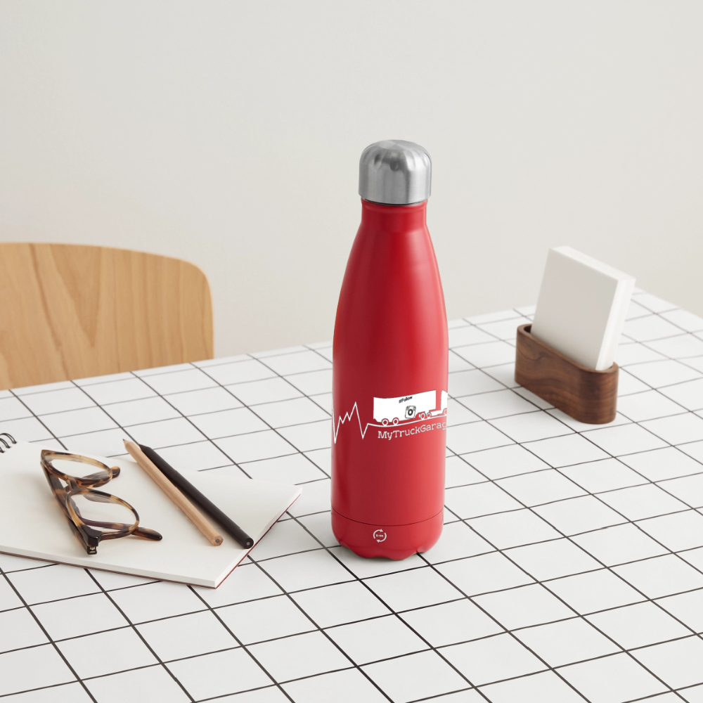 MyTruckGarage Isolierflasche 500ml – Thermosflasche für unterwegs - Rot