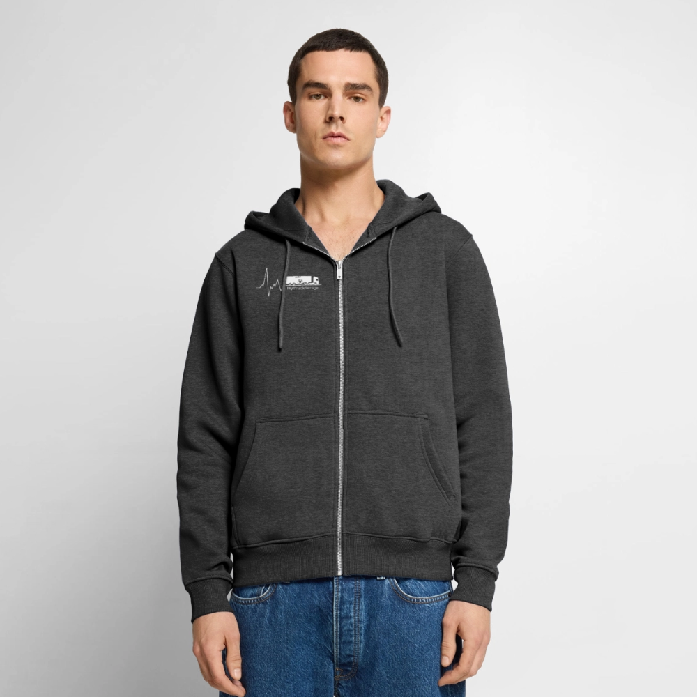MyTruckGarage Premium Kapuzenjacke – Herren Hoodie - Anthrazit meliert
