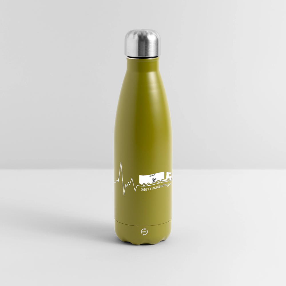 MyTruckGarage Isolierflasche 500ml – Thermosflasche für unterwegs - Olivgrün 