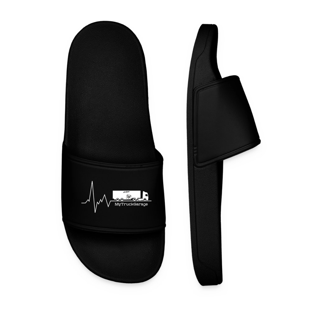 MyTruckGarage Badelatschen – Herren Sommer-Slides - Schwarz