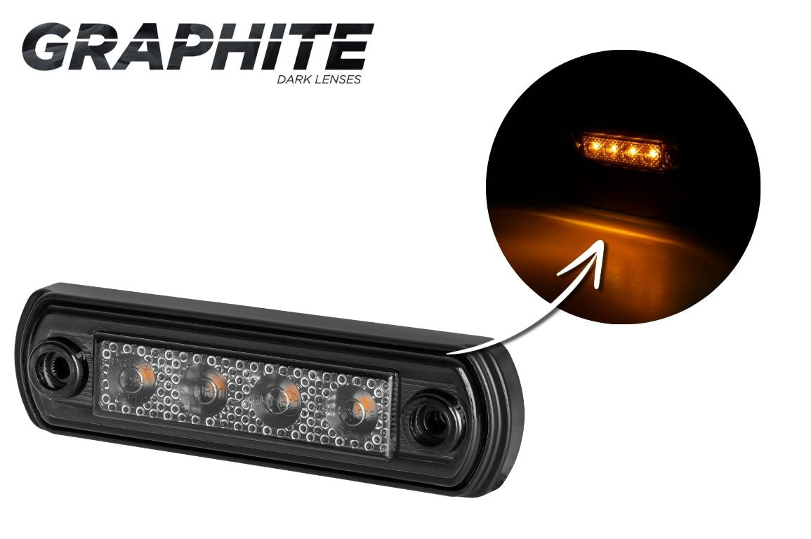 Truck side marker light LED from Horpol LD 676 Black