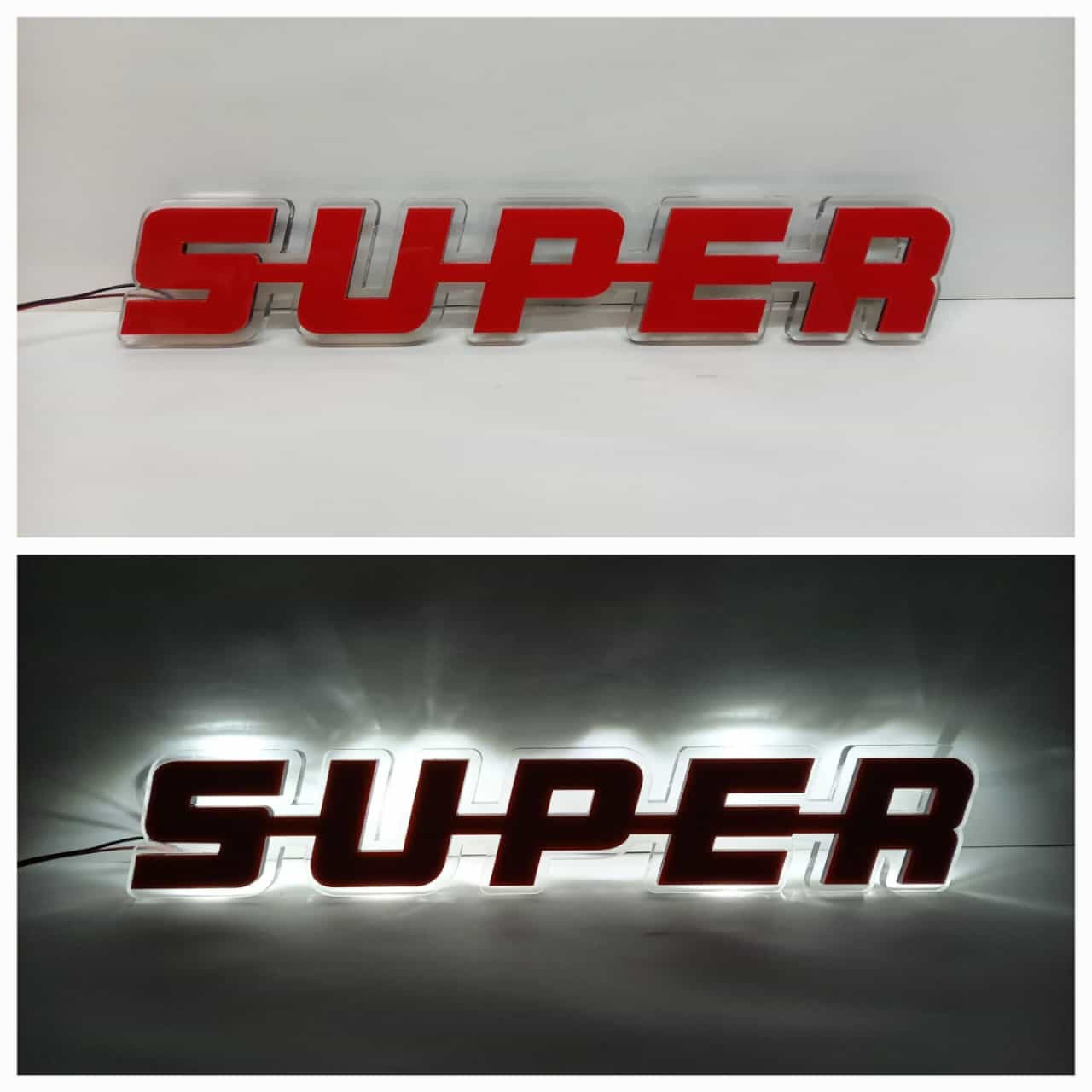 Scania Schild "Super" (orange, weiß, rot)