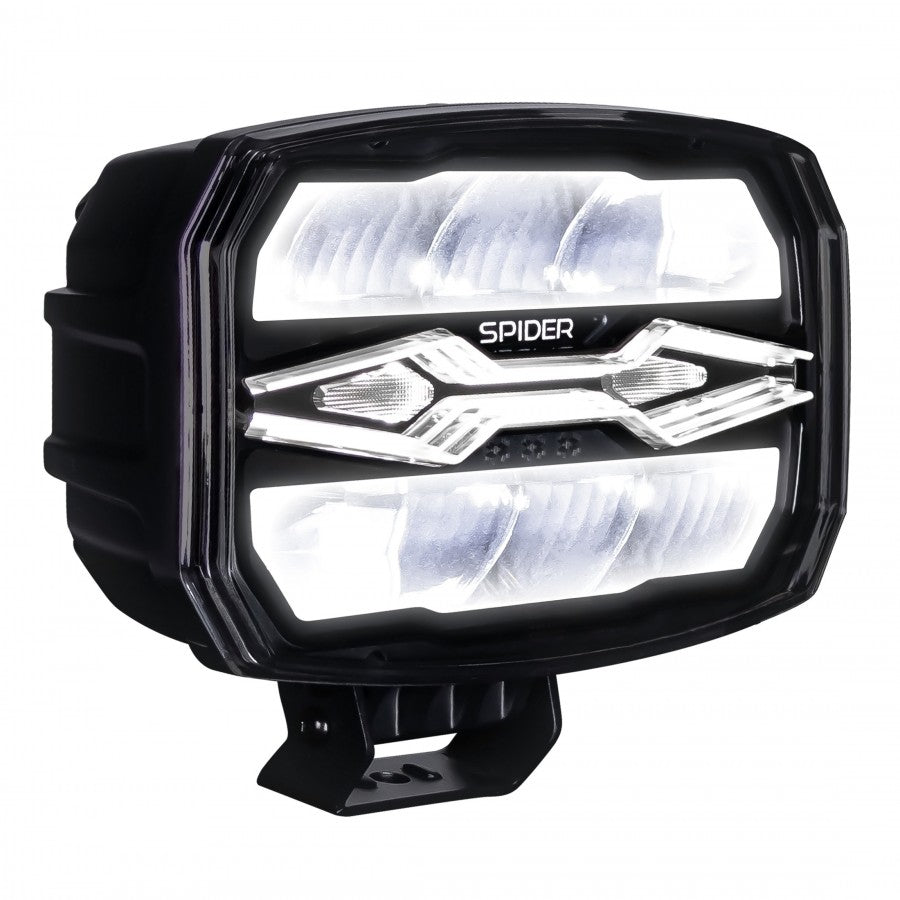 LED Zusatzscheinwerfer X‑SPIDER NINJA Oval 12–24 V – Fahr‑, Positions- & Stroboskoplicht (ECE)