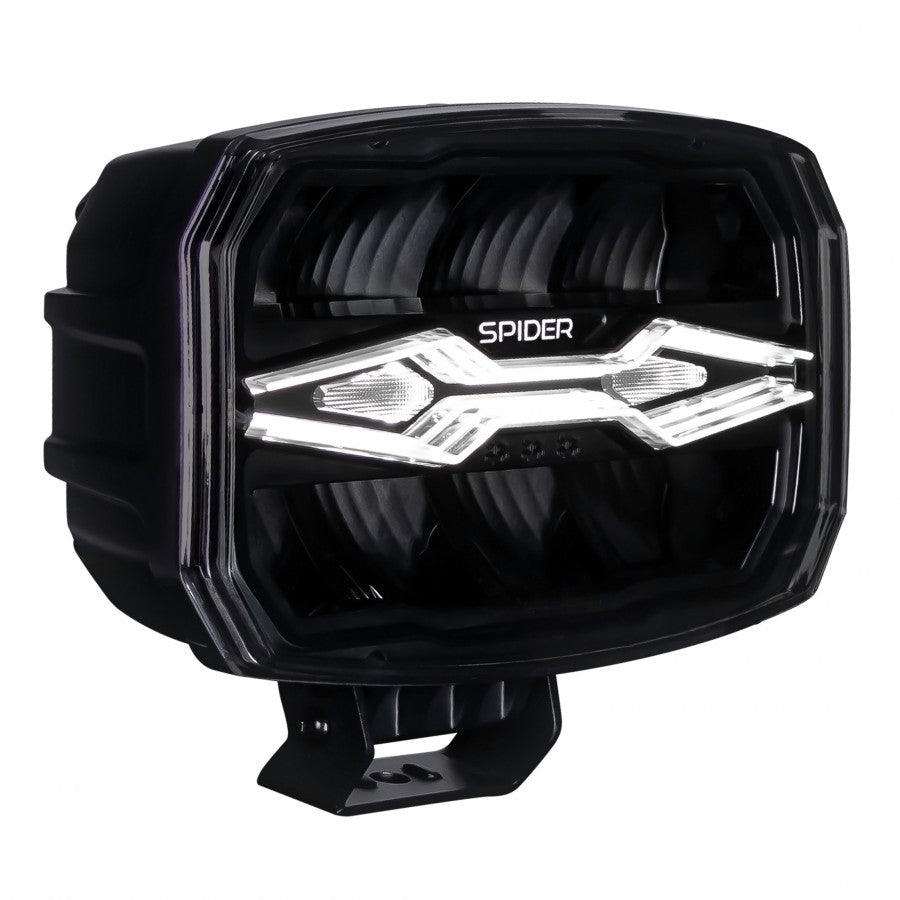 LED Zusatzscheinwerfer X‑SPIDER NINJA Oval 12–24 V – Fahr‑, Positions- & Stroboskoplicht (ECE)