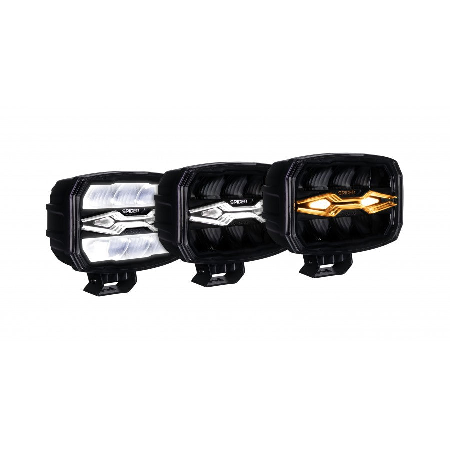 LED Zusatzscheinwerfer X‑SPIDER NINJA Oval 12–24 V – Fahr‑, Positions- & Stroboskoplicht (ECE)