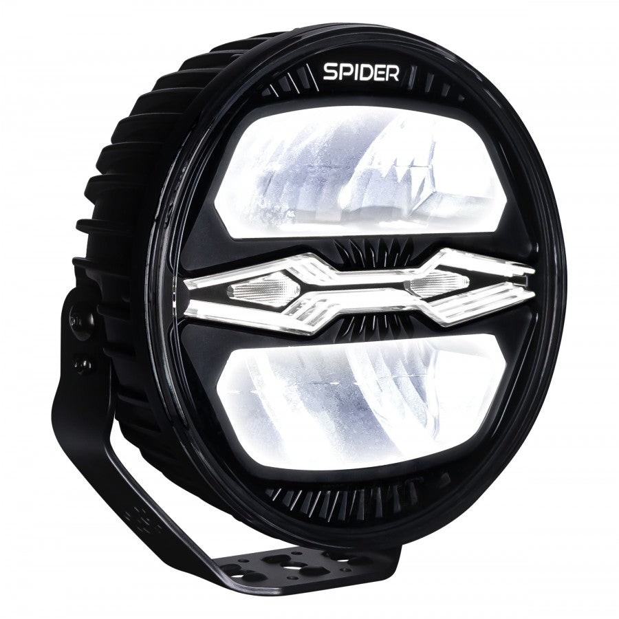 LED Zusatzscheinwerfer X‑SPIDER NINJA Round 12–24 V – 3‑in‑1 Fahr‑, Positions- & Stroboskoplicht (ECE)
