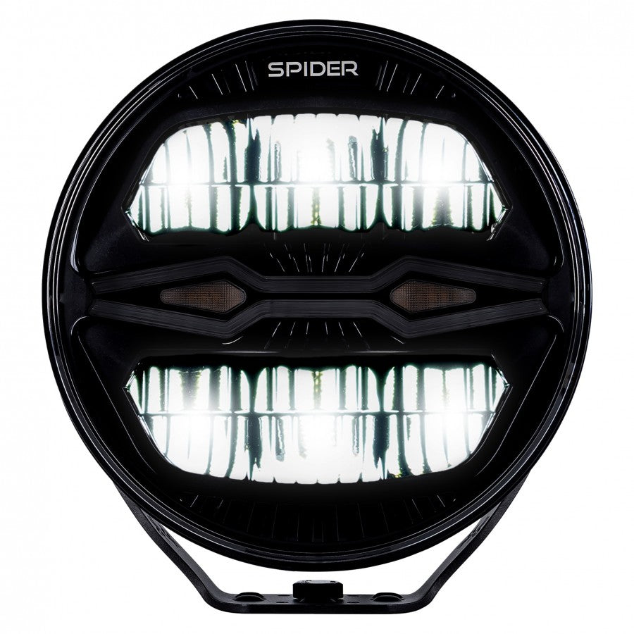 LED Zusatzscheinwerfer X‑SPIDER NINJA Round 12–24 V – 3‑in‑1 Fahr‑, Positions- & Stroboskoplicht (ECE)