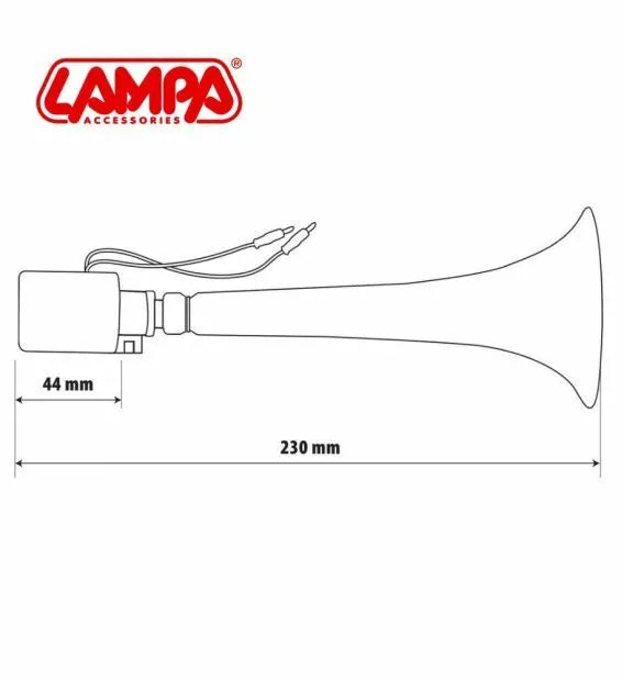 Türkische Pfeife Horn von Lampa 12/24V